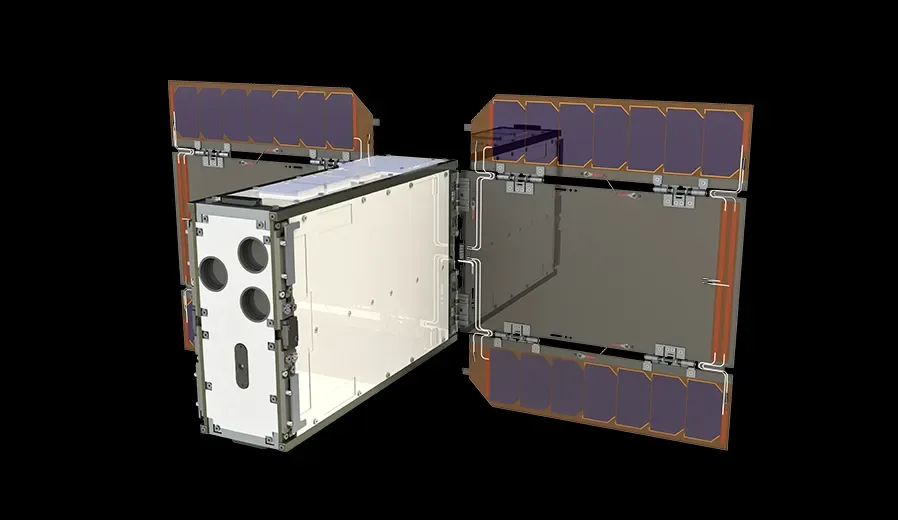 ArkEdge Space 6U small satellite with deployed solar panels