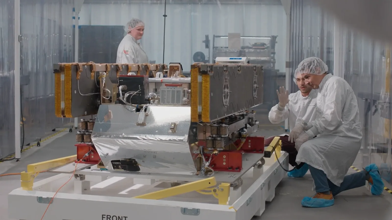 CesiumAstro Element hardware in a cleanroom