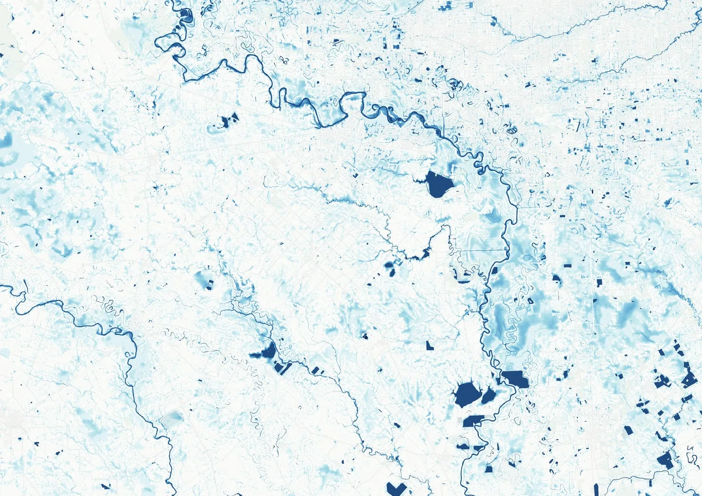 Floodbase flood map showing how its parametric flood model works