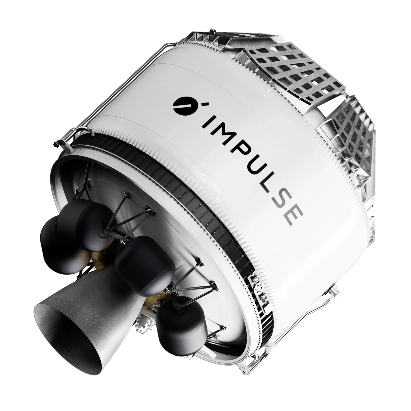 Rendering of the Helios kick stage showing its engines
