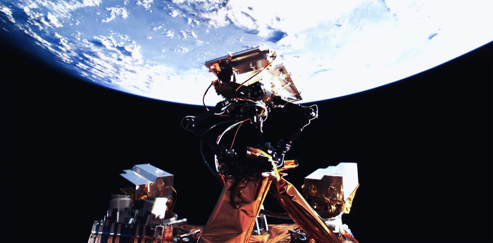 Kepler's Tranche 1 satellite with optical terminal heads in orbit