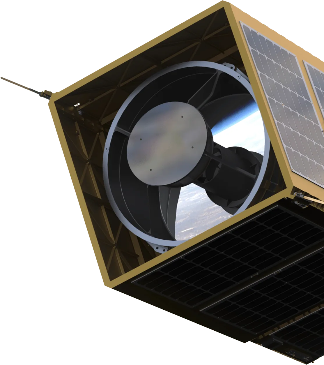 Render of an Orbital Sidekick GHOSt hyperspectral imaging satellite