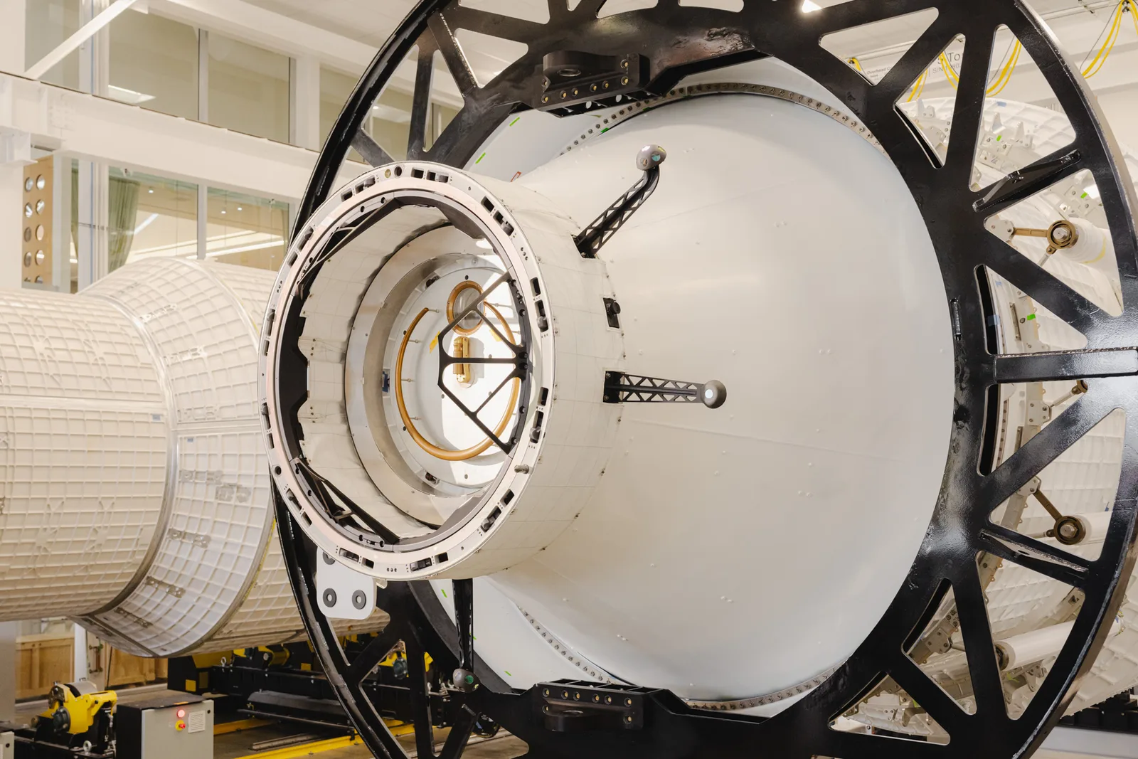 Haven-1 station hardware during a docking adapter fit check, October 2025