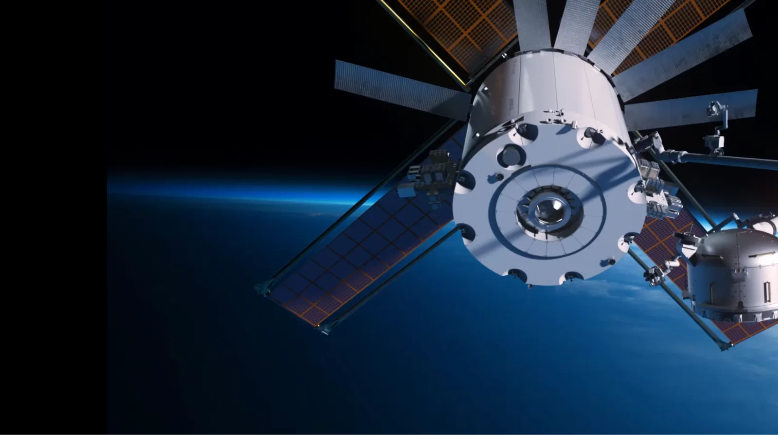 Rendering of the Starlab commercial space station in orbit